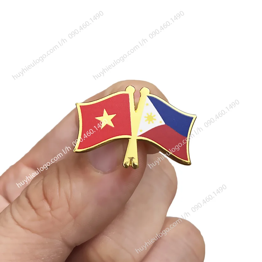 Huy hiệu logo cờ Việt Nam Philipin